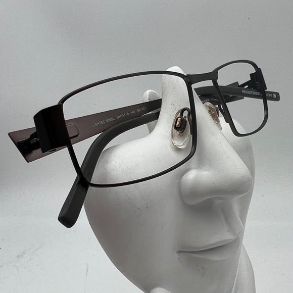 Morel Brown Rectangular Sunglasses Frames Lightec 6865L - Picture 2 of 7